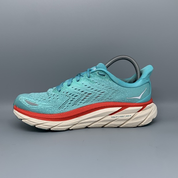 Hoka One Clifton 8 Blue Road Running Shoes Women’s Sz 8B - Picture 7 of 10